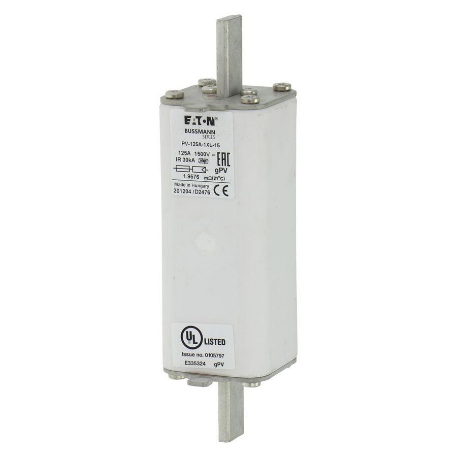 Zekering hoge snelheid 125A DC 1500V 33kA 1XL 51x189mm gP