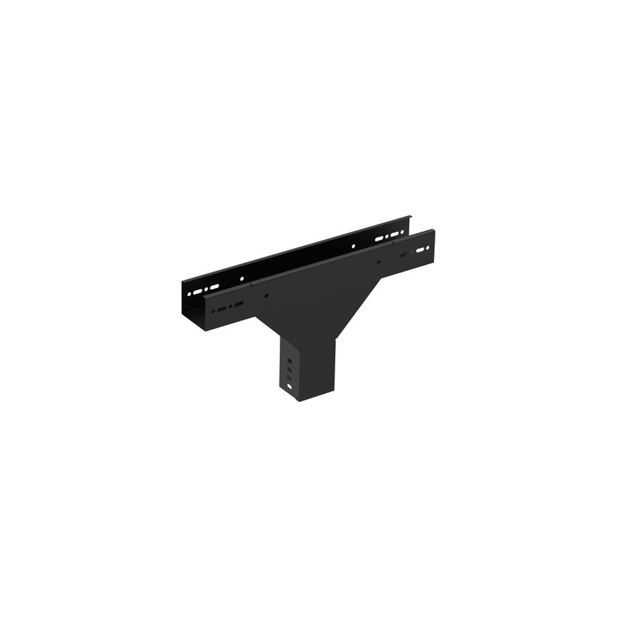 T-stuk kabelgoot wandstuk verticaal 70-70mm zwart KG281