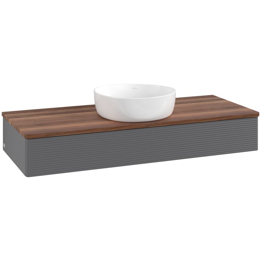 Wastafelonderkast Antao 1200x190x500mm Antr. Matt Lacquer L10112GK
