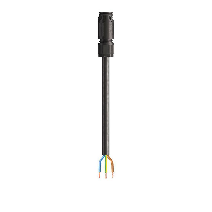 Aansluitsnoer RST08I3 female 3-polig H05RNF 100cm zwart VVE=100
