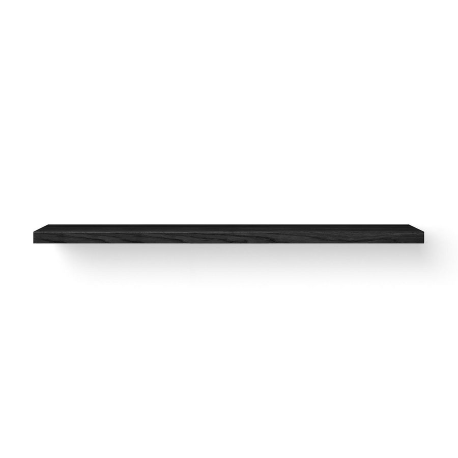 Wooden Base Shelf solo X 200cm eiken black ophanging mat zw