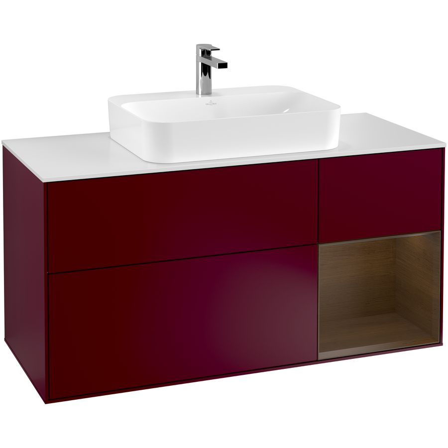 Wastafelonderkast Finion 1200x603x501mm Peony Matt Lacquer F421GNHB