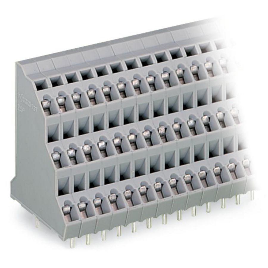 3-etage printklem 2,5mm² raster 5mm grijs 737-203 VVE=64