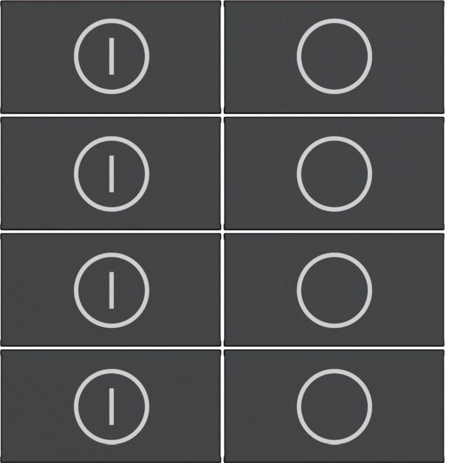 Afdekking KNX taster 8-v aan/uit A.x/C.x nachtzwart mat
