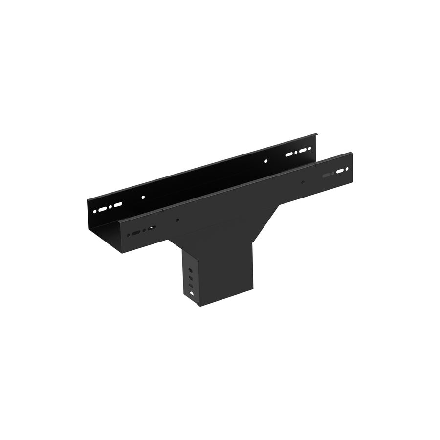 T-stuk kabelgoot wandstuk verticaal 120-120mm zwart KG281