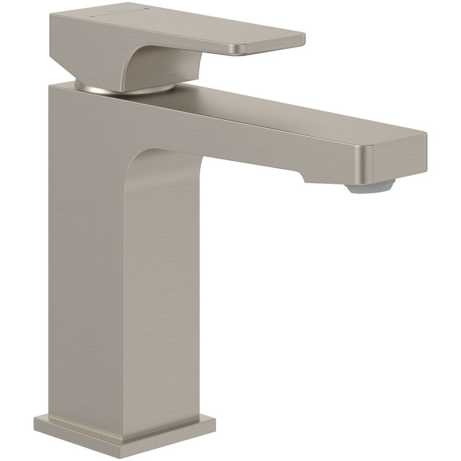 Eengreeps wastafelkr Architectura Square Brushed Nickel Matt TVW12500400064