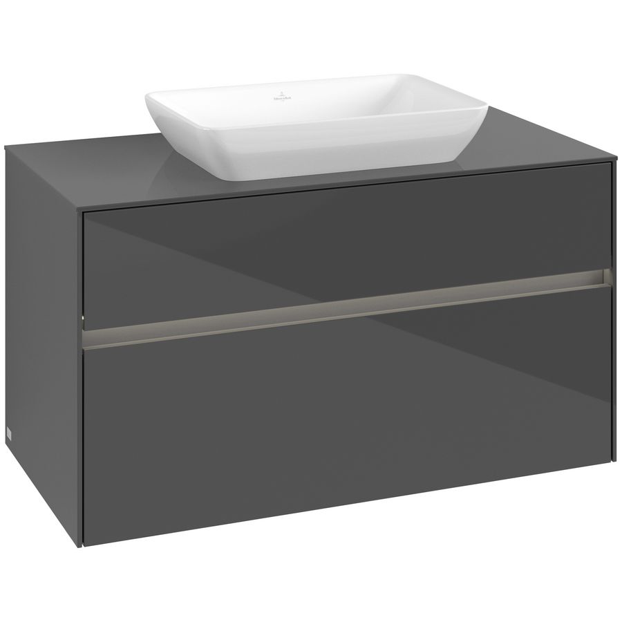 Wastafelonderkast Collaro 1000x548x500mm Glossy Grey C109B0FP