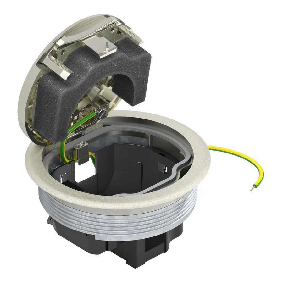 Inbouweenheid vernickelt 130x130x64 zink vernickelt