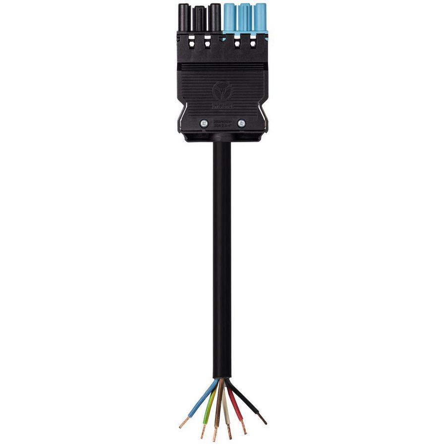 Aansluitsnoer GST18I6 female 1,5mm² 600cm ECA zwart/ VVE=5