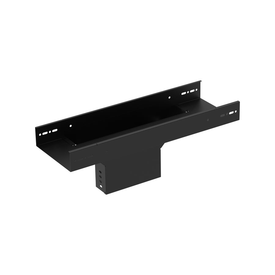 T-stuk kabelgoot wandstuk verticaal 200-200mm zwart KG281