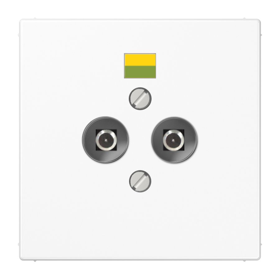 Potentiaalvereffeningscontactdoos LS990 alp.wit 2-v