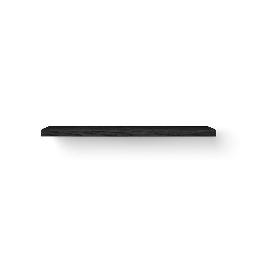 Wooden Base Shelf solo X 160cm eiken black ophanging mat zw
