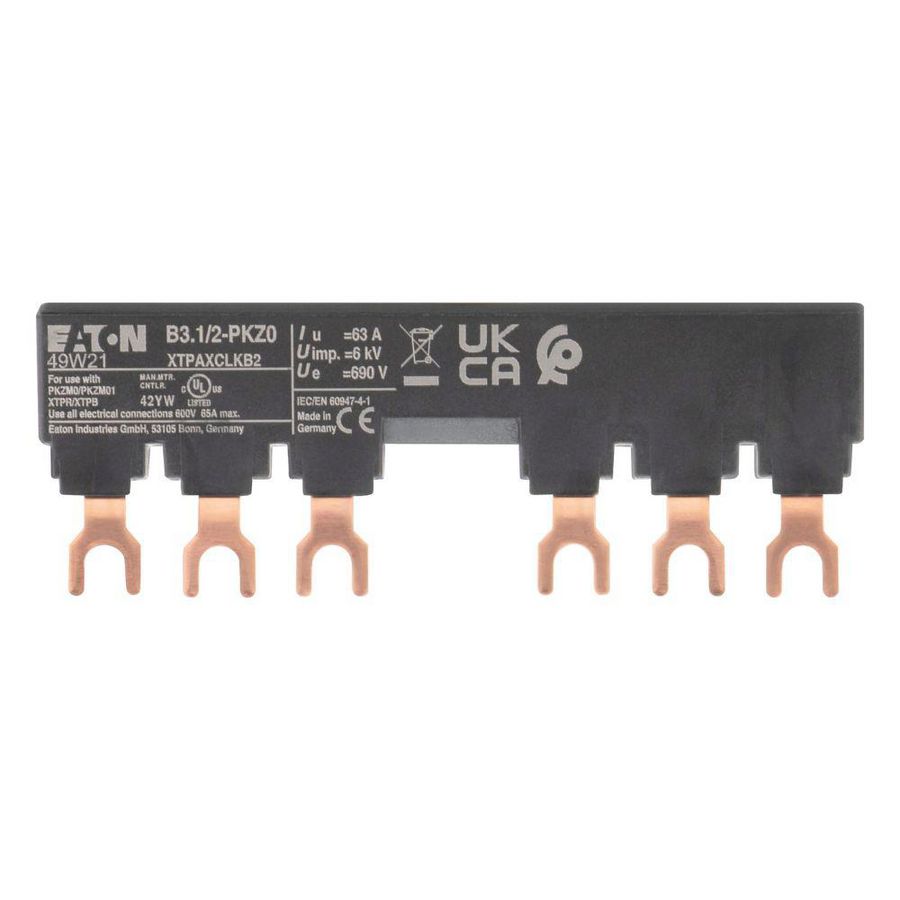Kamrail B3.1/2-PKZ0-3P-63A--mm²-Vork-Lengte 99mm VVE=10