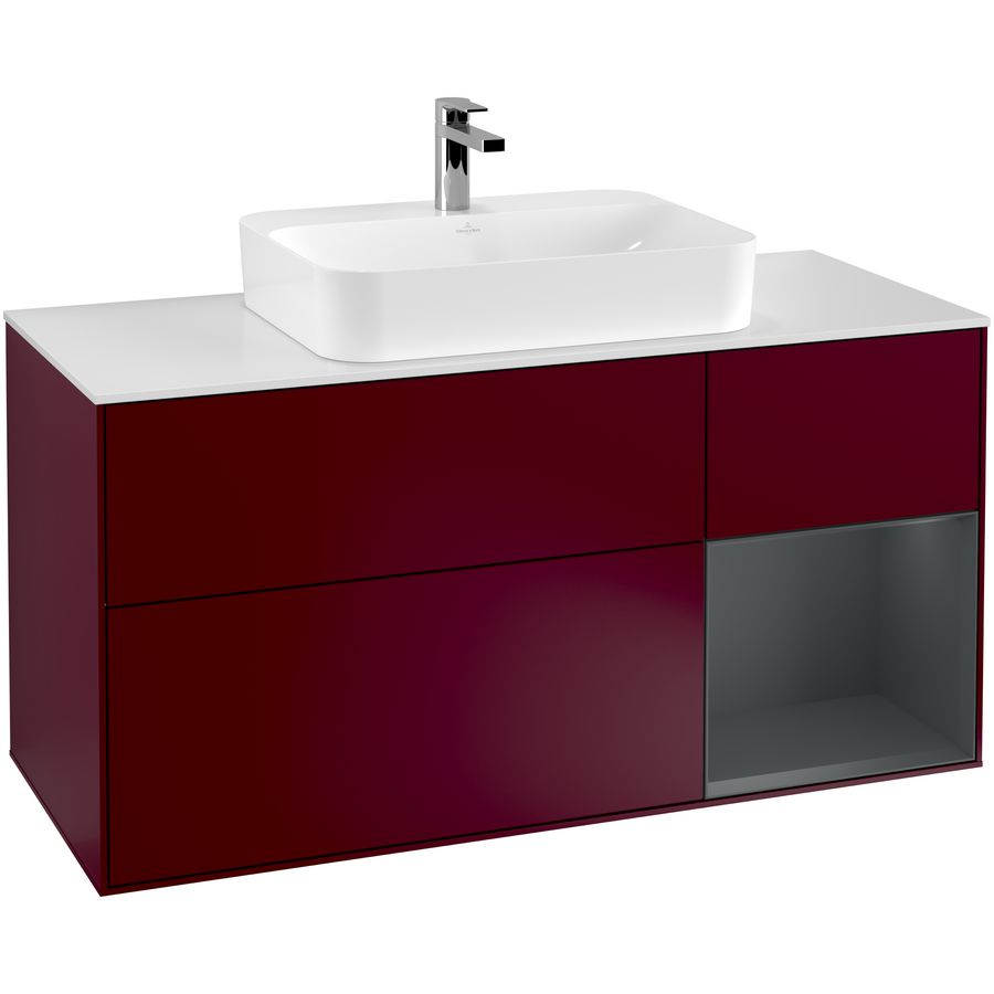 Wastafelonderkast Finion 1200x603x501mm Peony Matt Lacquer F421HGHB