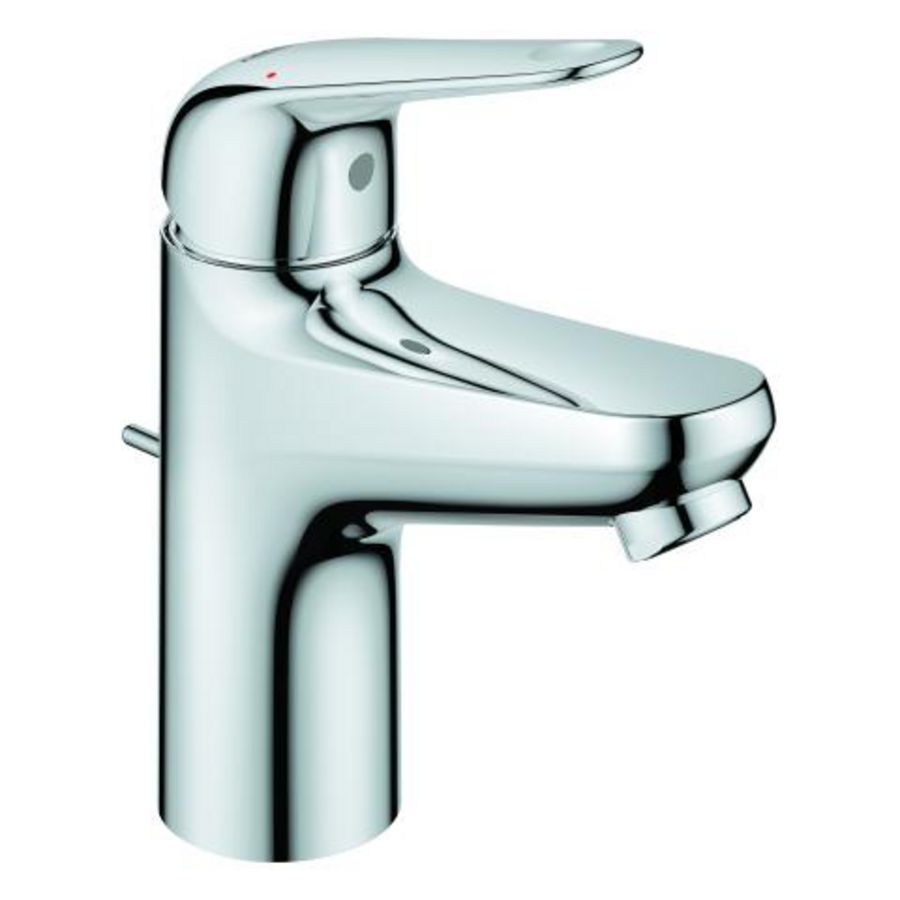 Euroeco wastafelmengkraan chroom S-Size sprong 103mm incl. waste-inrichting 1.1/4"