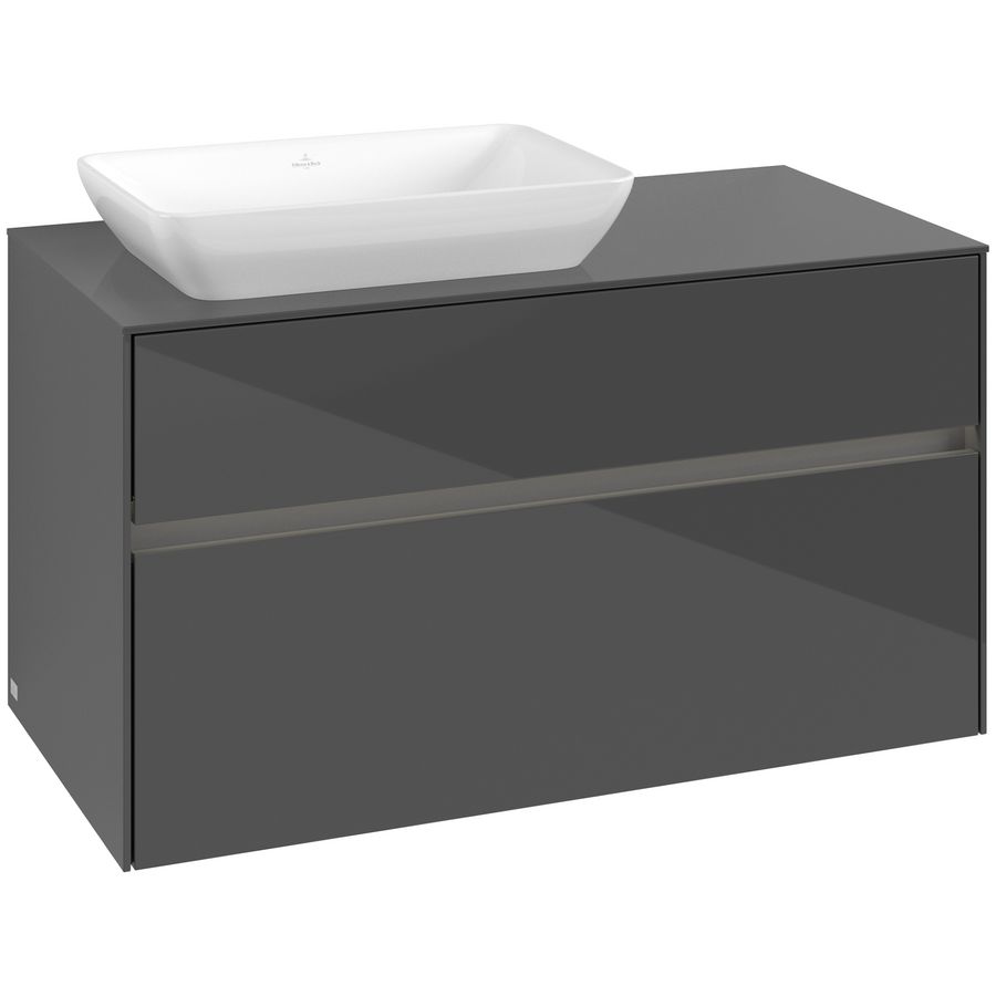 Wastafelonderkast Collaro 1000x548x500mm Glossy Grey C110B0FP
