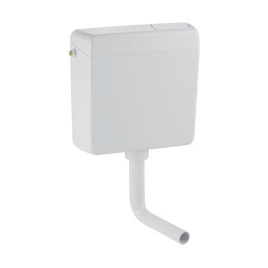 Reservoir laaghangend AP123 spoel/stopbediening wit 9ltr. incl. spoelbocht