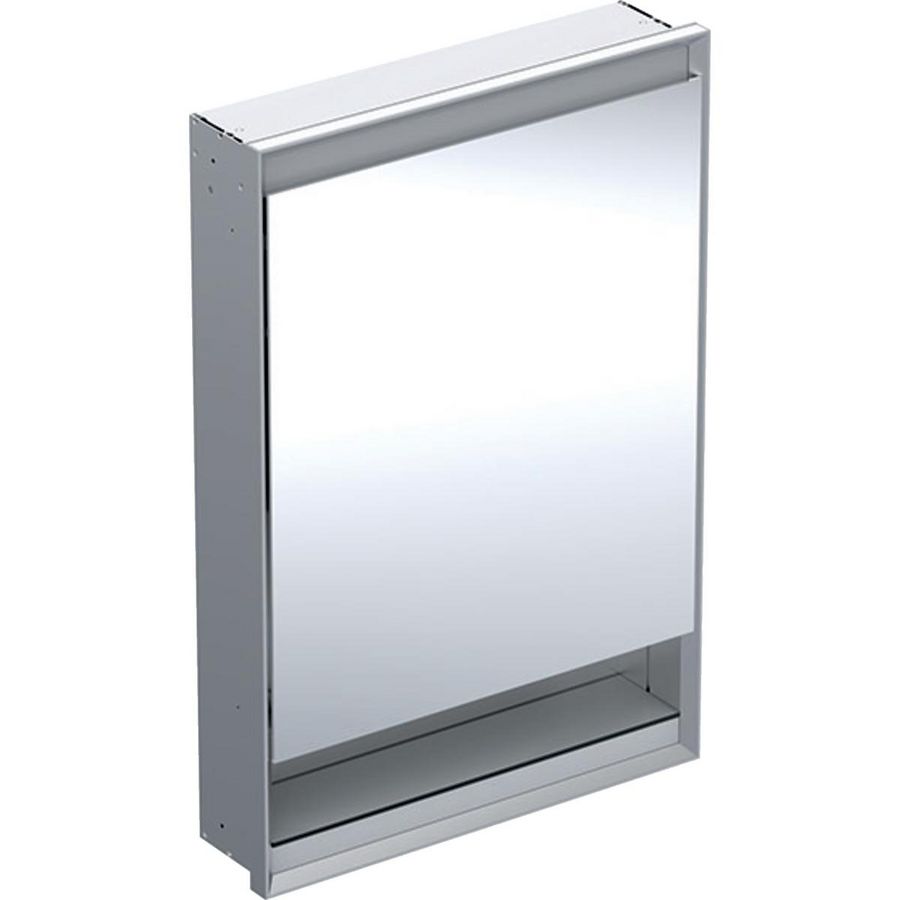 inbouw spiegelkast met nis deur rechts 60x90cm ComfortLight Mat zwart ONE excl. ruwbouwbox
