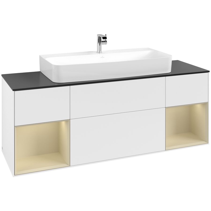 Wastafelonderkast Finion 1600x603x501mm White Matt Lacquer F212HJMT