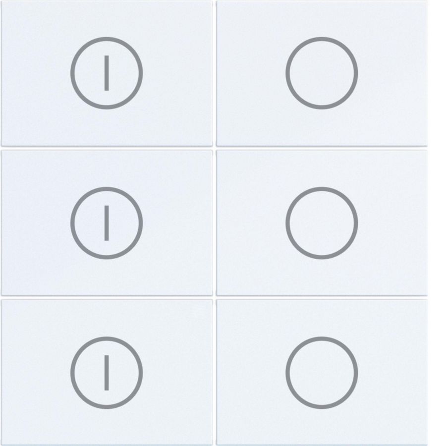 Afdekking KNX taster 6-v aan/uit A.x/C.x lichtwit mat