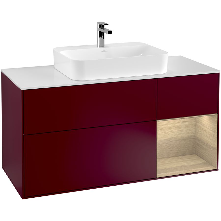 Wastafelonderkast Finion 1200x603x501mm Peony Matt Lacquer F421PCHB