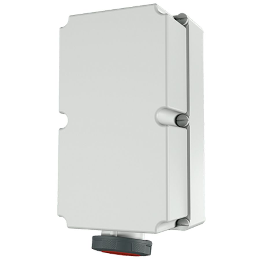 Wandcontactdoos 125A 5-polig 6H 400 IP67 behuizing 460x260