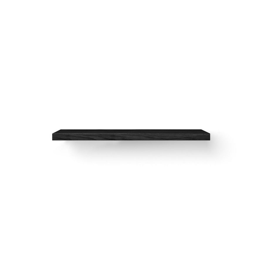 Wooden Base Shelf solo X 140cm eiken black ophanging mat zw