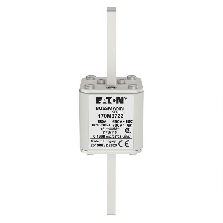 Zekering h. snelheid 550A AC 690V 200kA compact 1 45x VVE=2