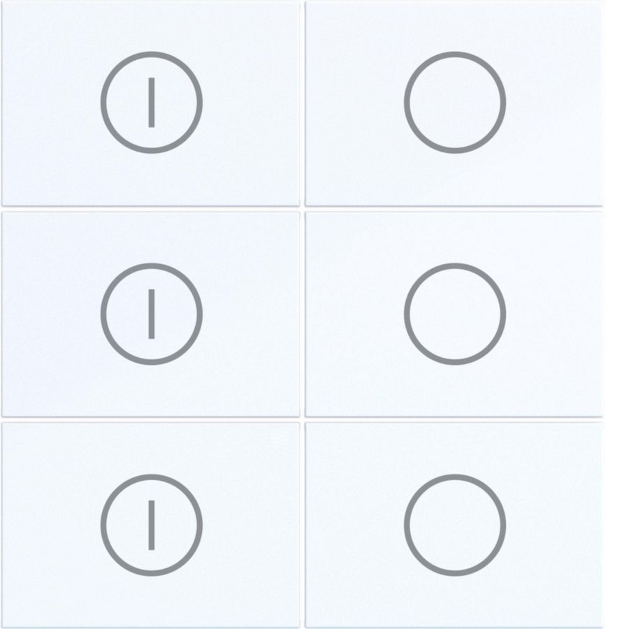 Afdekking KNX taster 6-v aan/uit A.x/C.x lichtwit glanzend