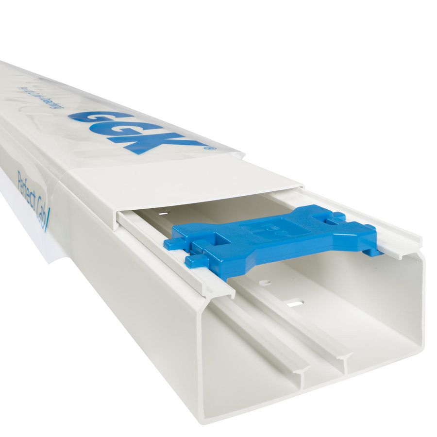 Lengte a 2 mtr. Leidingkanaal GGK FB 60x130 cremewit RAL9001