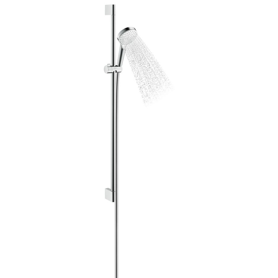 Crometta 1 straalsoort 9l Unica doucheset 90 cm wit/chroom