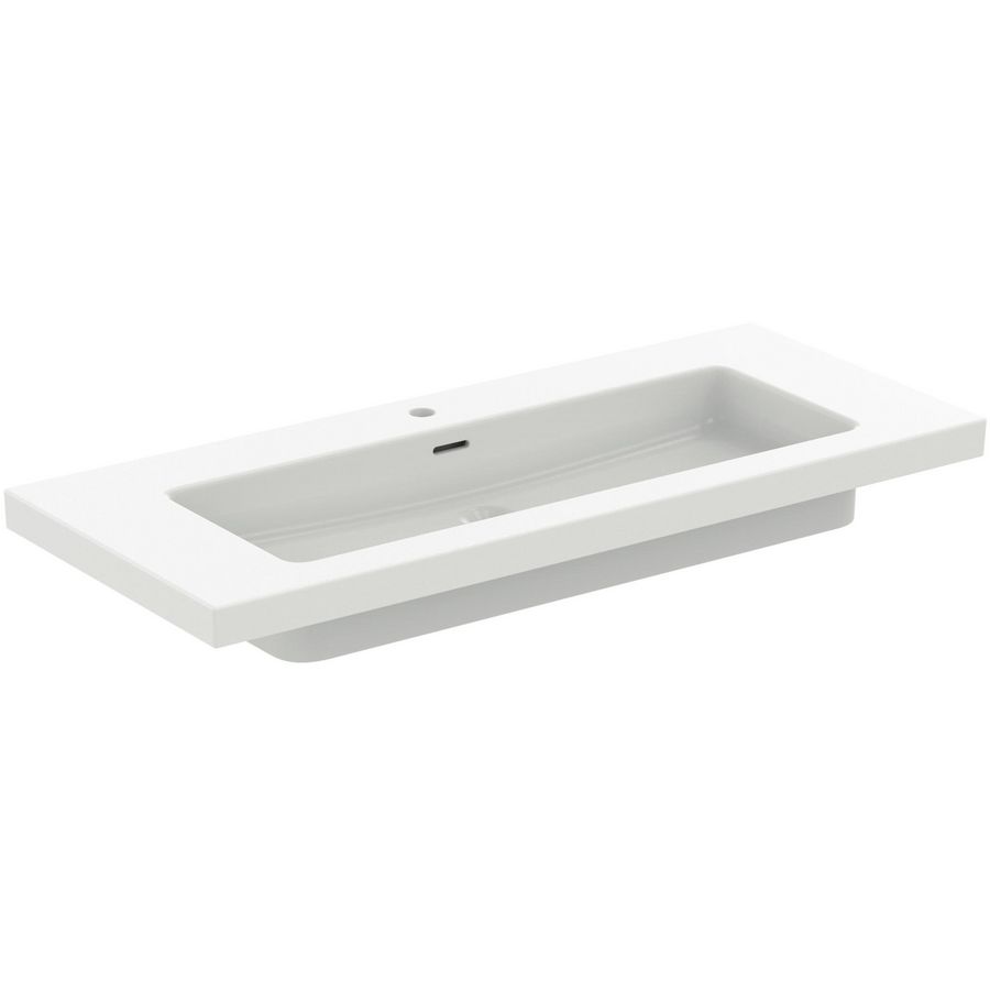 Vanity Wastafel 1210x510x150mm 1 kraangat overl silk wh extra