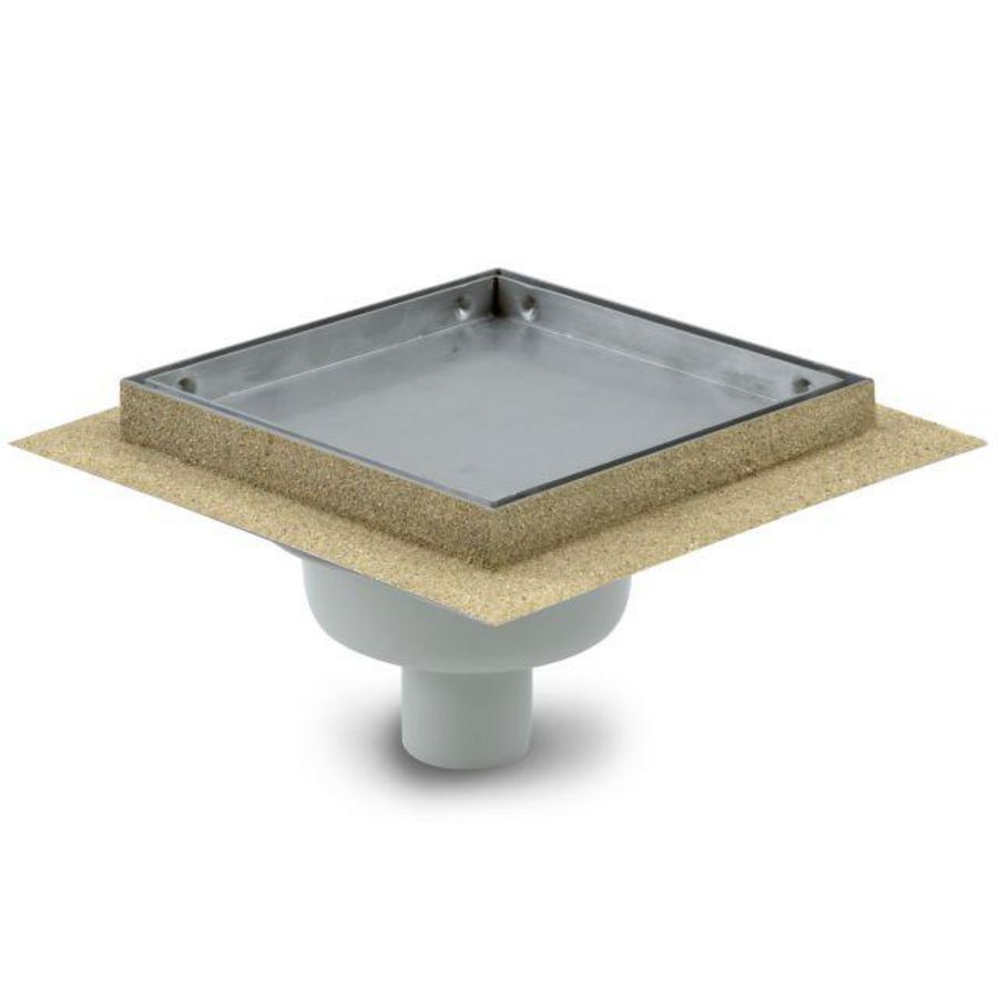 200x200mm ve vert/hori put RVS betegelbaar opzetst ou 50mm