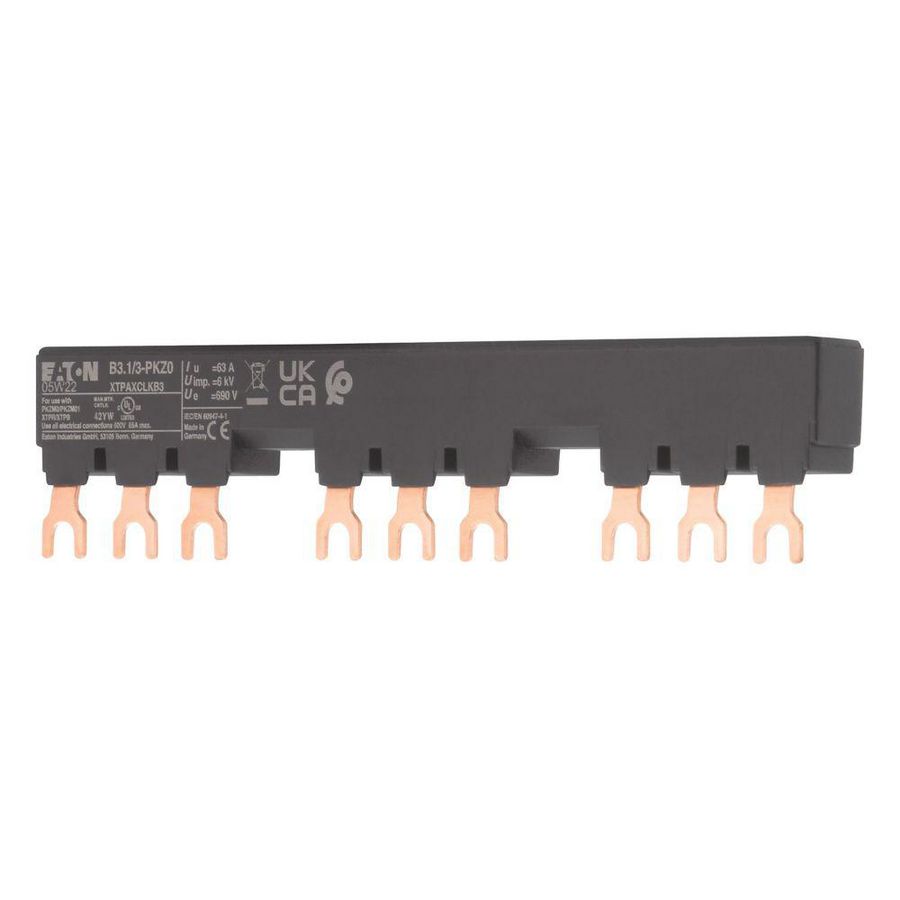 Kamrail B3.1/3-PKZ0-3P-63A--mm²-Vork-Lengte 153mm VVE=10
