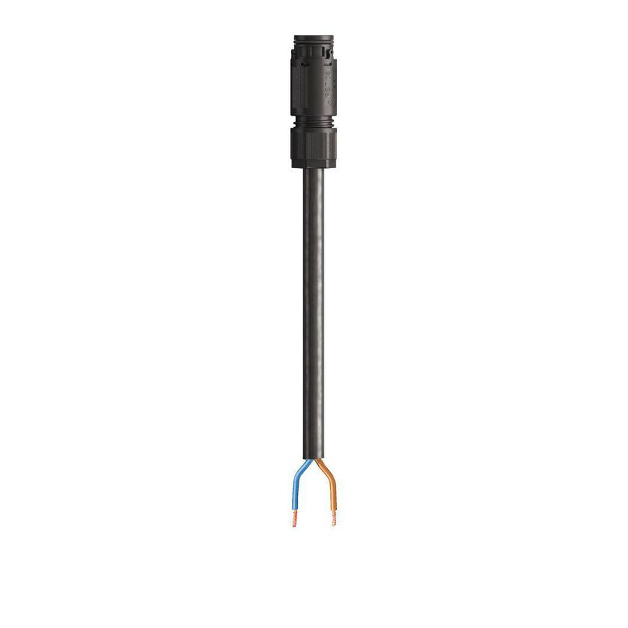 Aansluitsnoer RST08I3 female 2-polig H05RNF 100cm zwart VVE=150