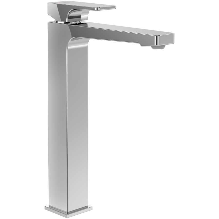 Eengreeps wastafelkraan verhoogd Architectura Square Chrome