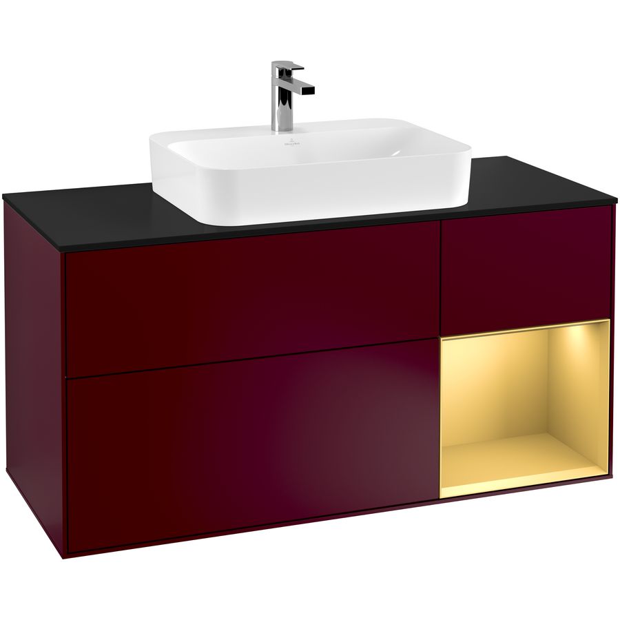 Wastafelonderkast Finion 1200x603x501mm Peony Matt Lacquer F422HFHB