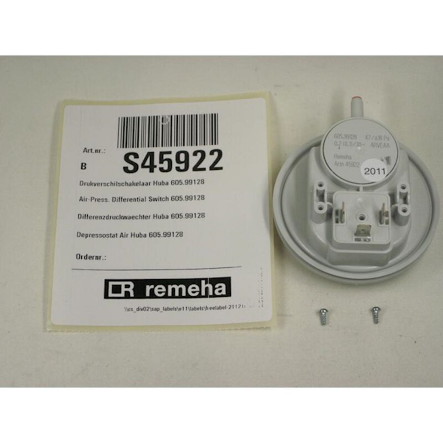 Drukverschilschakelaar Huba 605.99128 S45922
