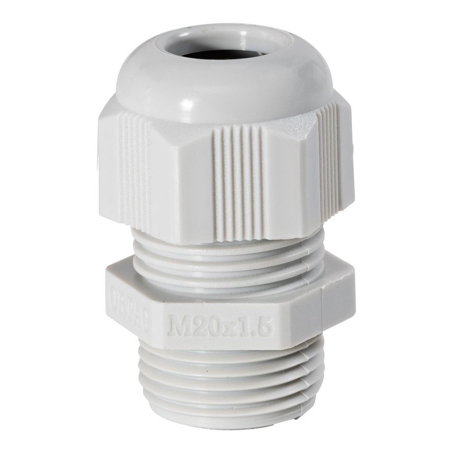Wartel lange tap M20x1,5/6-12mm licht grijs