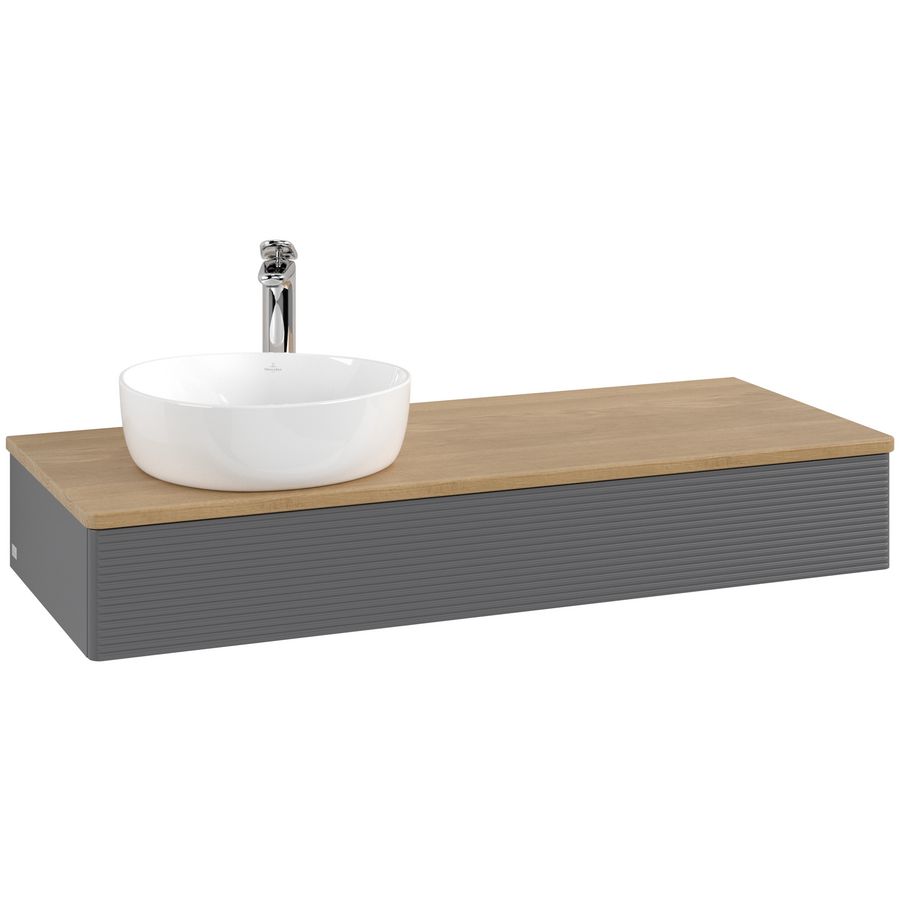Wastafelonderkast Antao 1200x190x500mm Antr. Matt Lacquer L11151GK