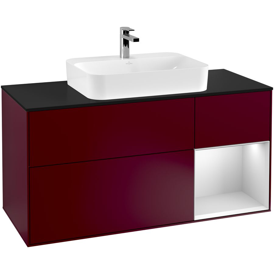 Wastafelonderkast Finion 1200x603x501mm Peony Matt Lacquer F422MTHB