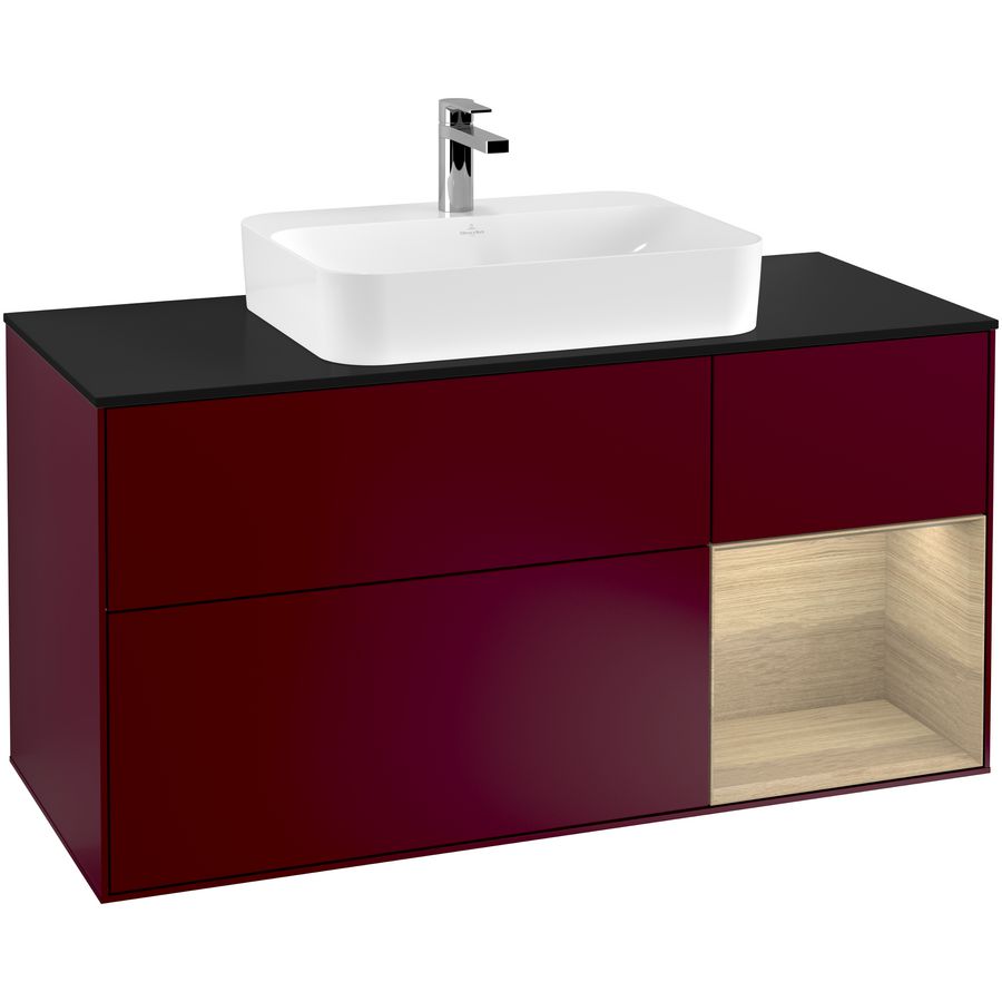 Wastafelonderkast Finion 1200x603x501mm Peony Matt Lacquer F422PCHB