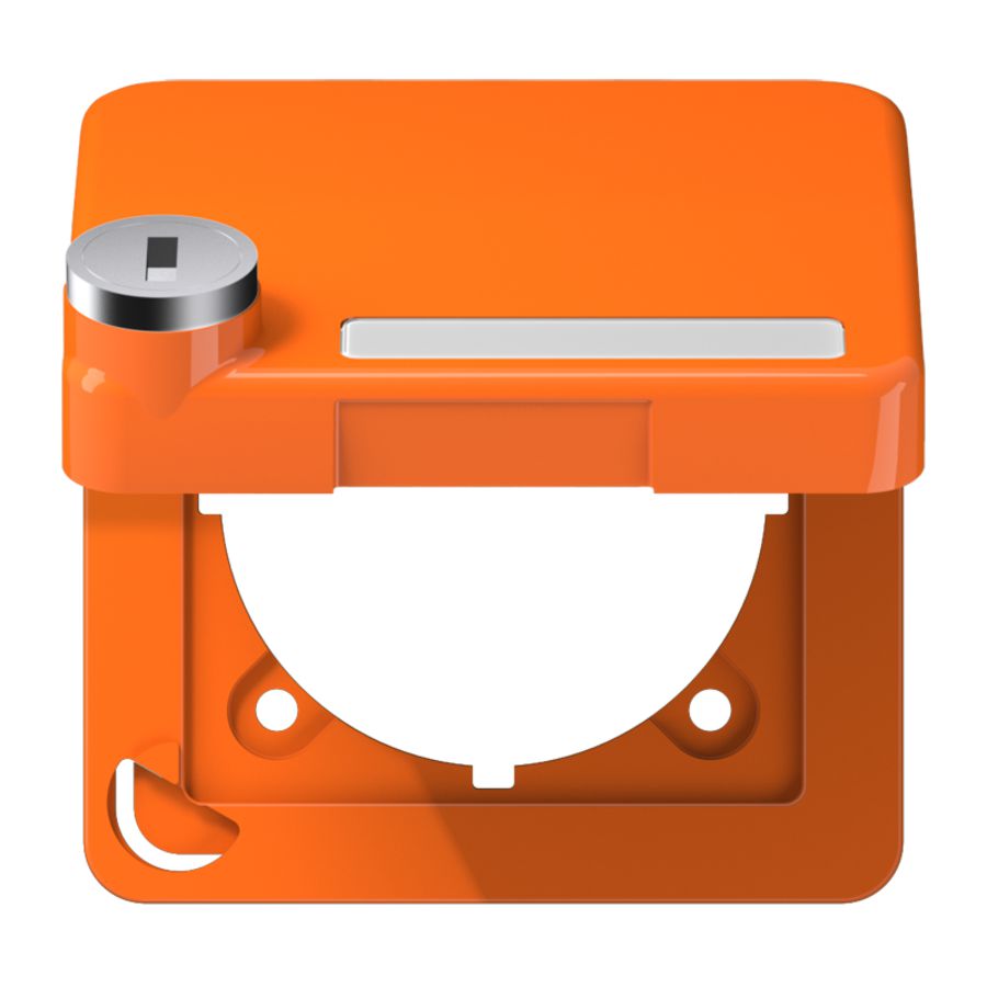 Klapdeksel CD500 oranje met slot