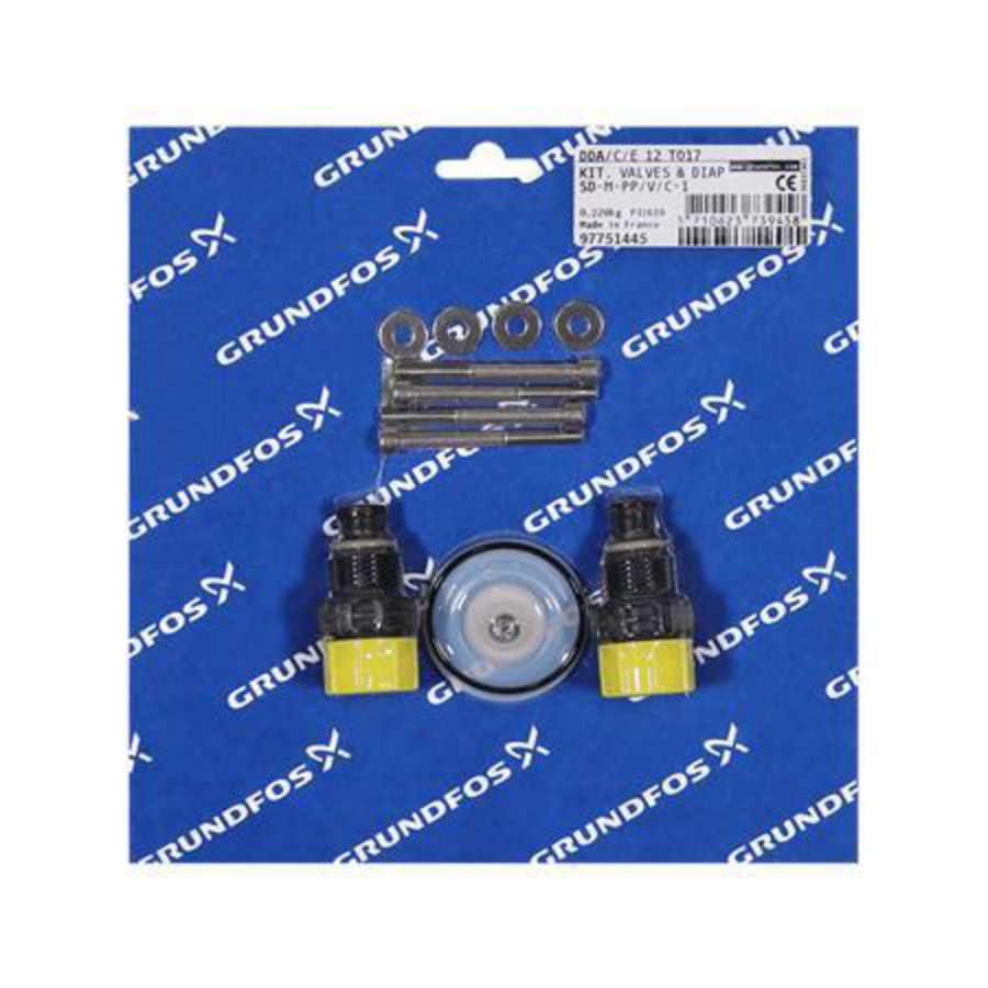 Reserve deel Kit, ventiel/membraan SD-M-PP/V/C-1