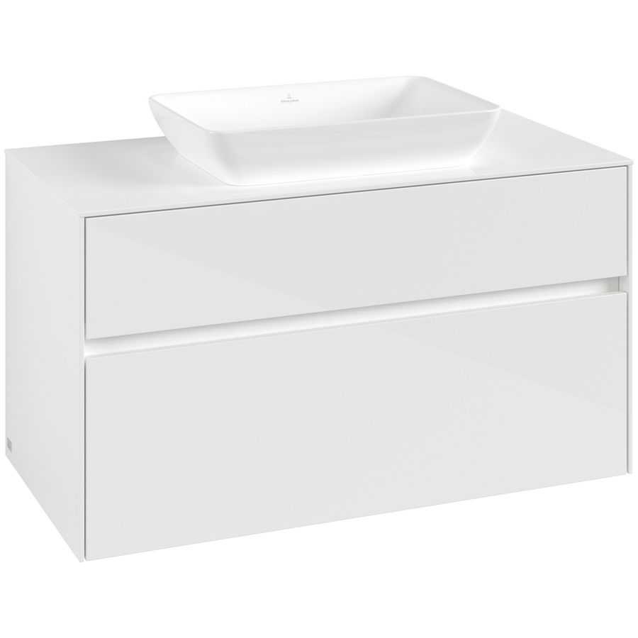 Wastafelonderkast Collaro 1000x548x500mm Glossy White C109B0DH