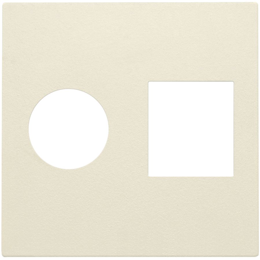 Afwerkingsset enkelvoudige coax/netwerkaans. RJ45 cream