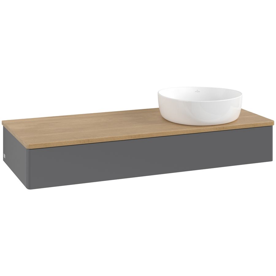 Wastafelonderkast Antao 1200x190x500mm Antr. Matt Lacquer L12011GK