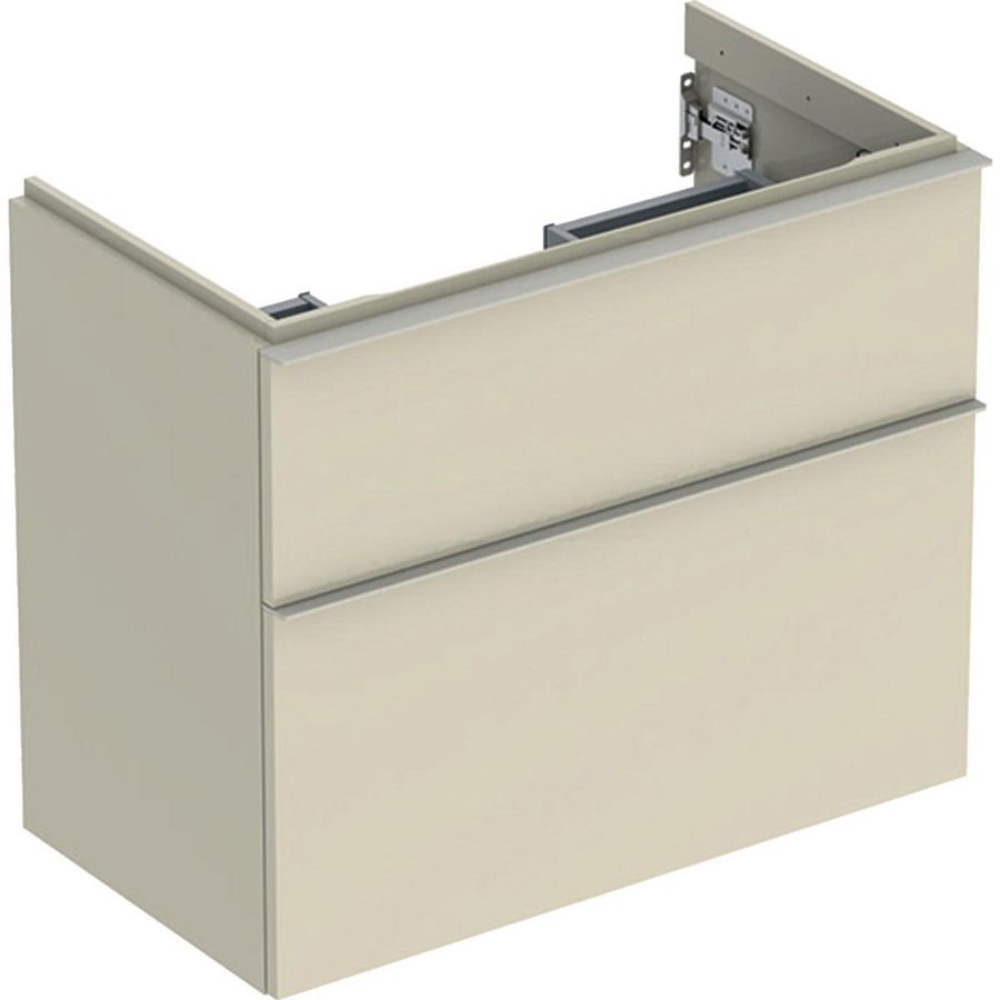 iCon wastafel onderkast compact twee laden 75cm zandgrijs