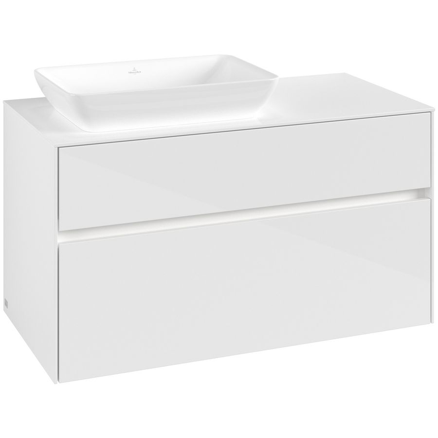 Wastafelonderkast Collaro 1000x548x500mm Glossy White C110B0DH