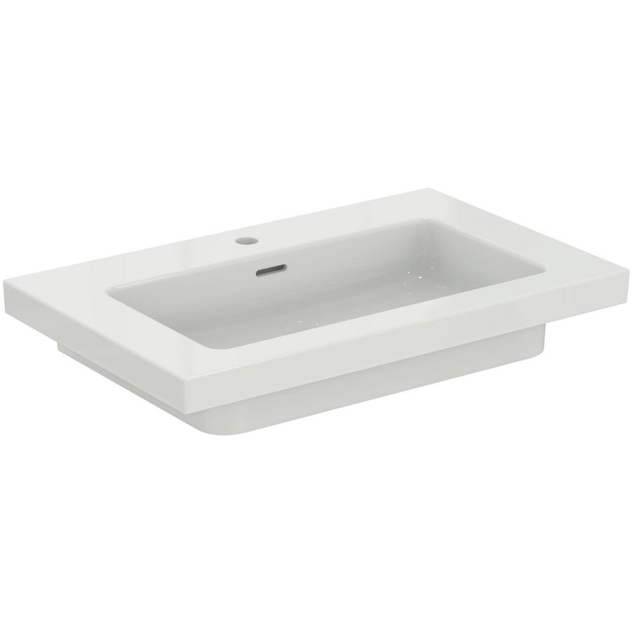 Vanity Wastafel 810x510x150mm 1 kraangat overloop gl wit extra